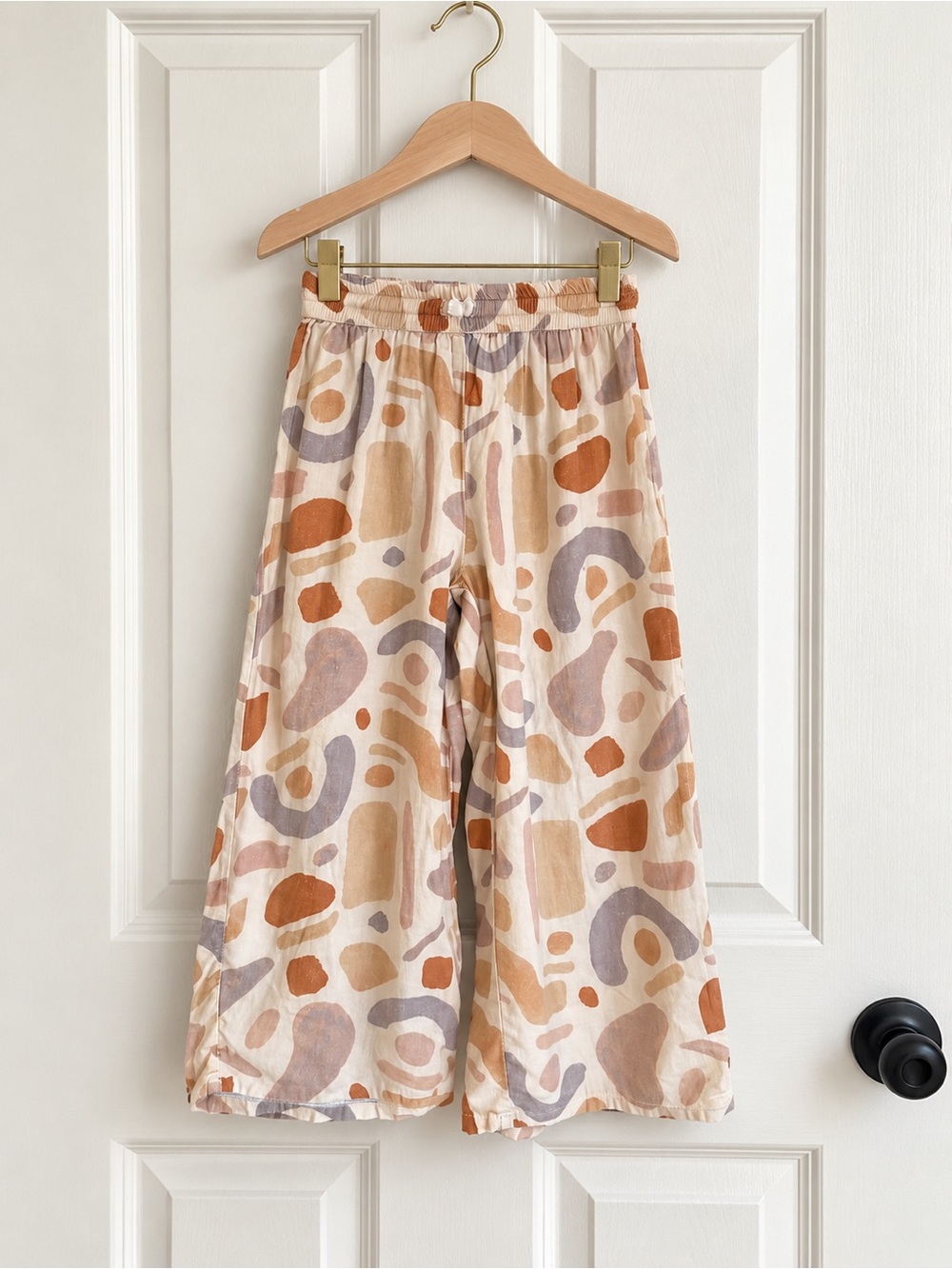 Rylee + Cru Girls 6-7Y Abstract Print Wide Leg Pants Pull On
